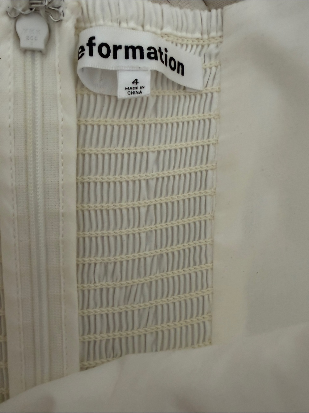 Reformation White Smocked-Panel Maxi Dress - Picture 2 of 3